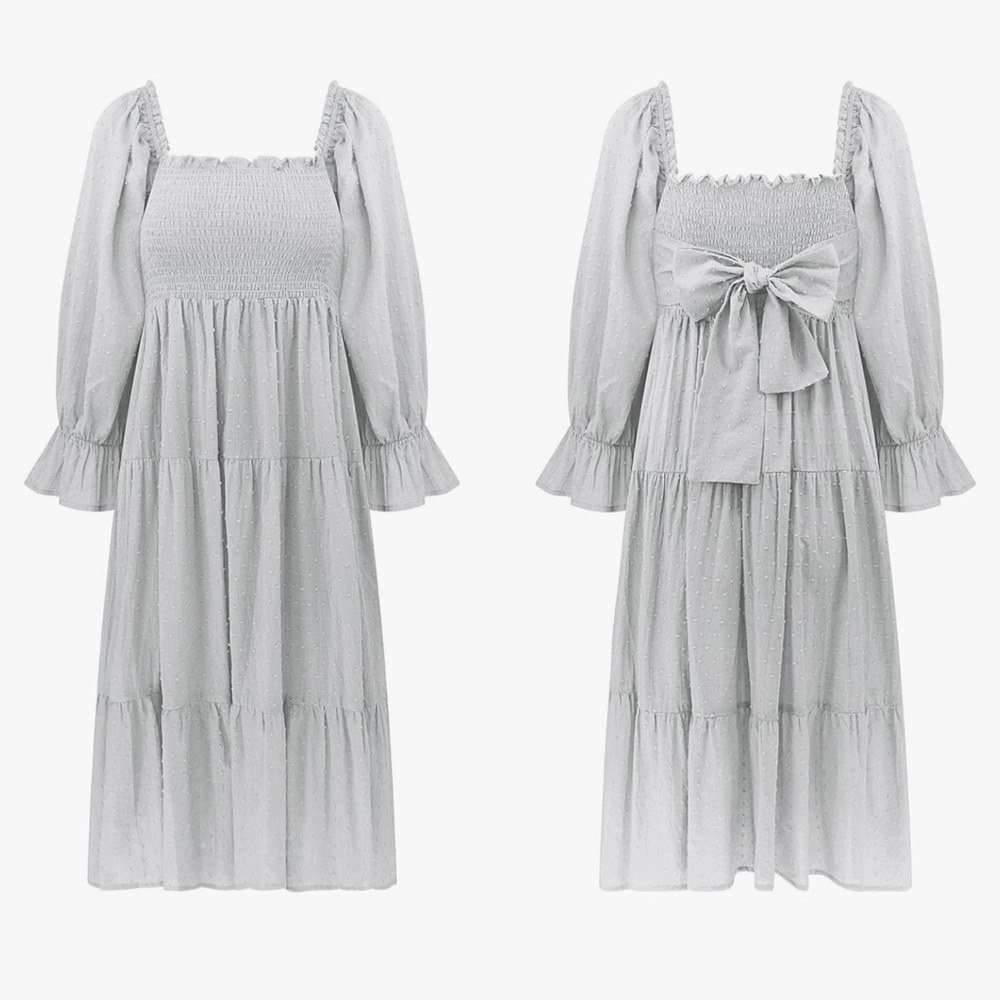 Elegant Gray Women's Dress